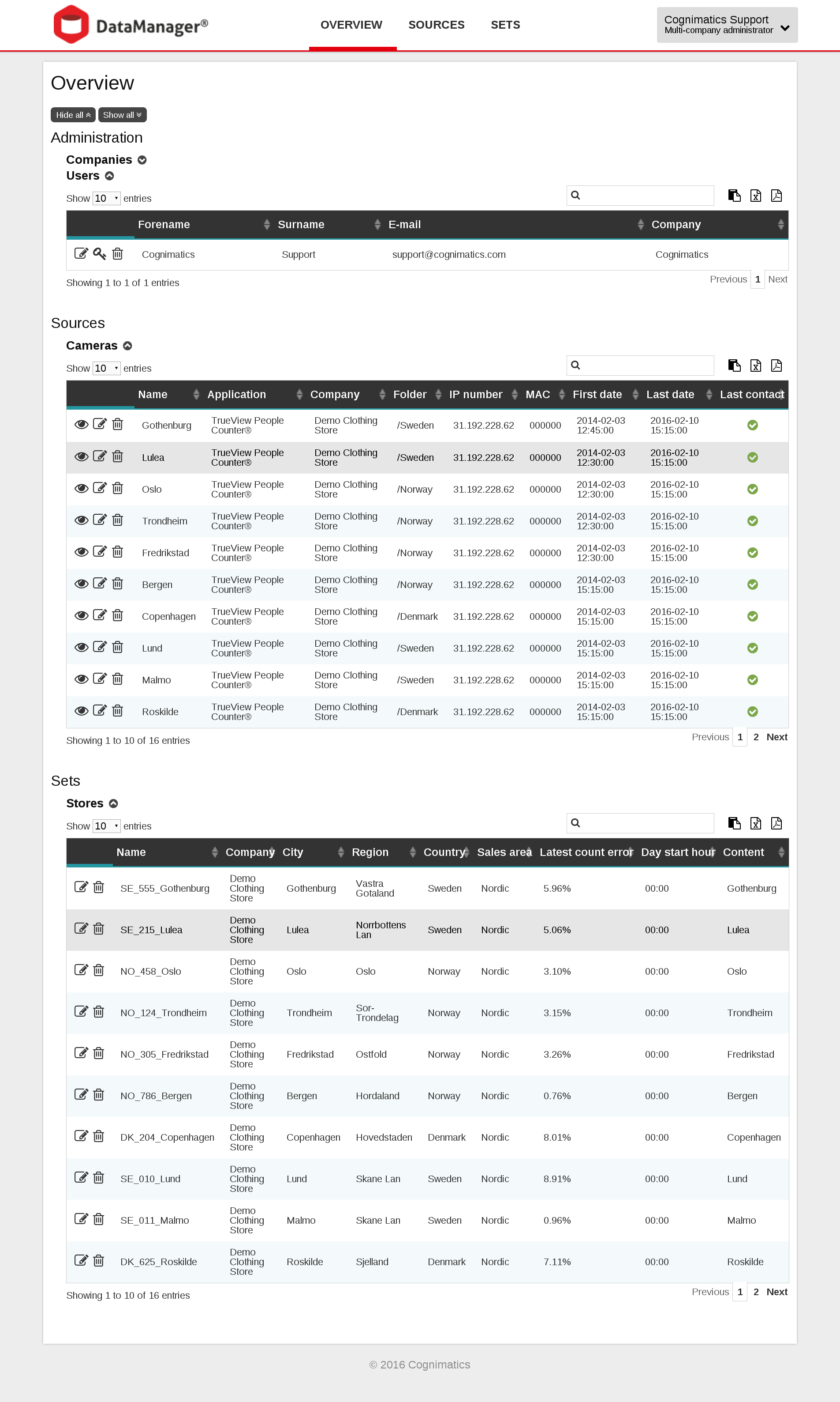 TrueView DataManager® - Screenshot